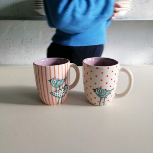 TAZZA DA CAPPUCCINO LILLA h9cm set 2 pezzi