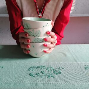 COPPETTA CEREALI VERDE h7cm set 4 pezzi