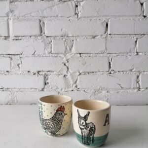 BICCHIERE DA TAVOLA ACQUA VINO MIX DECORO set 2 pezzi