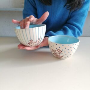 COPPETTA CEREALI CELESTE h7cm set 2 pezzi