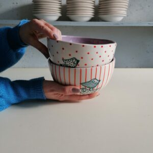 LILAC BOWL h8cm set of 2