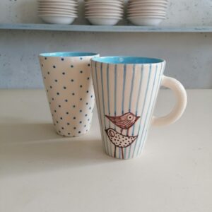 ライトブルー マグカップ h14cm 2個セット