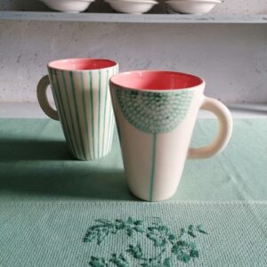 PINK MUG h14cm set of 2