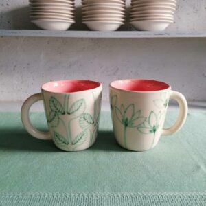 PINK TEA CUP h10cm set of 2