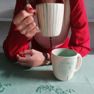 GREEN TEA CUP h10cm set of 2