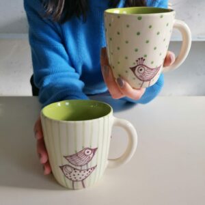 グリーン ティーカップ h10cm 2個セット