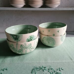 GREEN BOWL h8cm set of 4