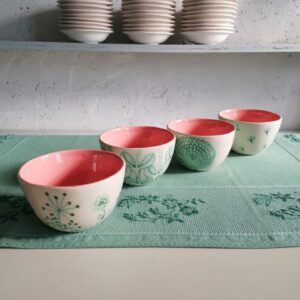 PINK CEREAL CUP h7cm set of 4