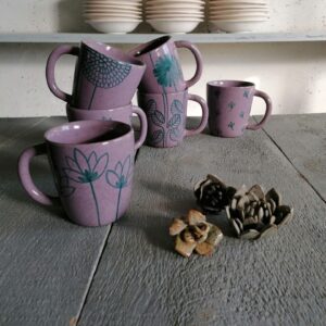 LILAC TEA CUP h10cm set of 6