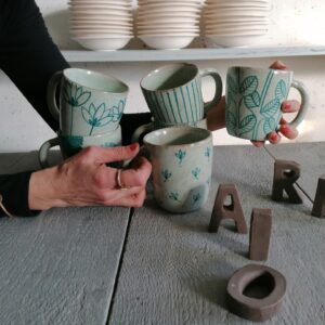 GREEN TEA CUP h10cm set of 6