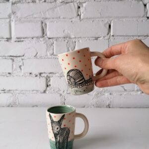 COFFEE CUP MIX DECORO set of 2