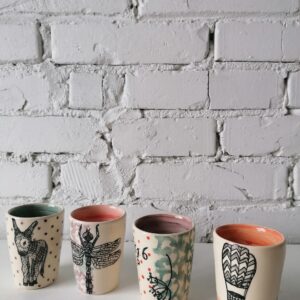 COFFEE SHOT GLASS h8cm set of 4