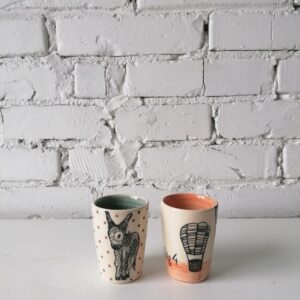 COFFEE SHOT GLASS h8cm set of 2