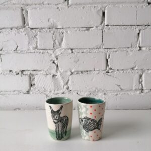 COFFEE SHOT GLASS h8cm set of 2