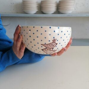 ライトブルー サラダボウル 19cm