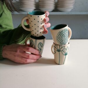 ティール コーヒーカップ h8cm 4個セット